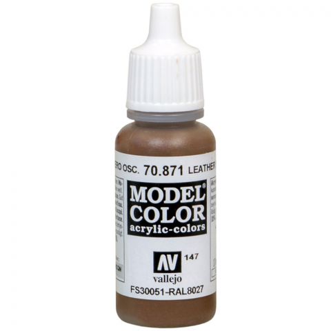 Краска Vallejo Model Color: Leather Brown 70.871