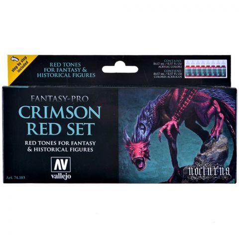 Набор красок Vallejo Pro Nocturna: Crimson Red 74.103