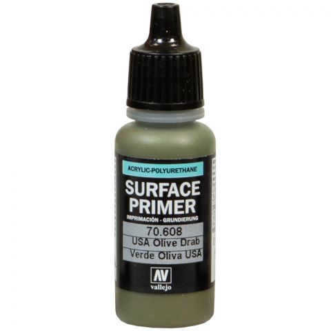 Краска Vallejo Surface Primer: USA Olive Drab 70.608
