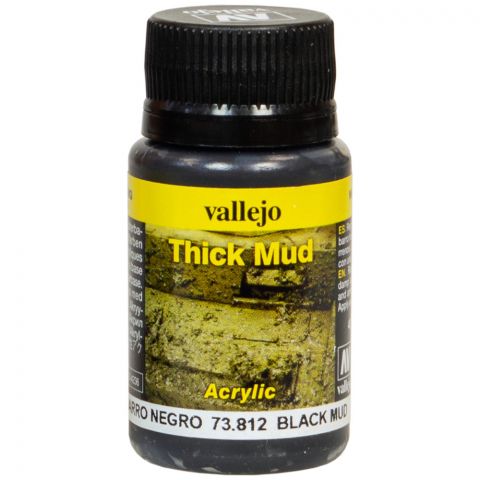 Краска Vallejo Thick Mud: Black 73.812 (40 мл)