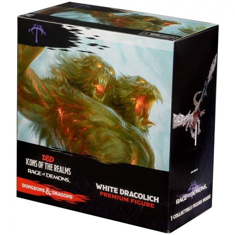 D&D Icons of the Realms Miniatures: White Dragolich Premium Figure
