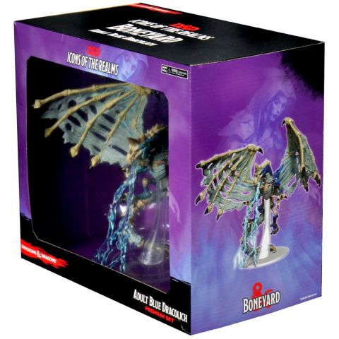 D&D Icons of the Realms Miniatures: Adult Blue Dragolich Premium Set