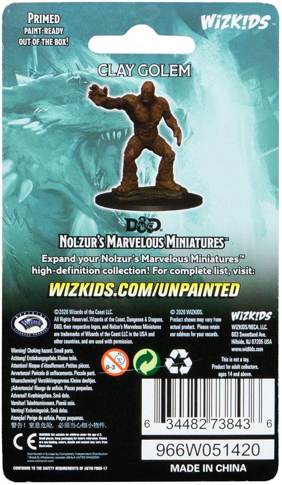 Миниатюра WizKids D&D Nolzur's Marvelous Miniatures - Clay Golem 73843 - фото 2