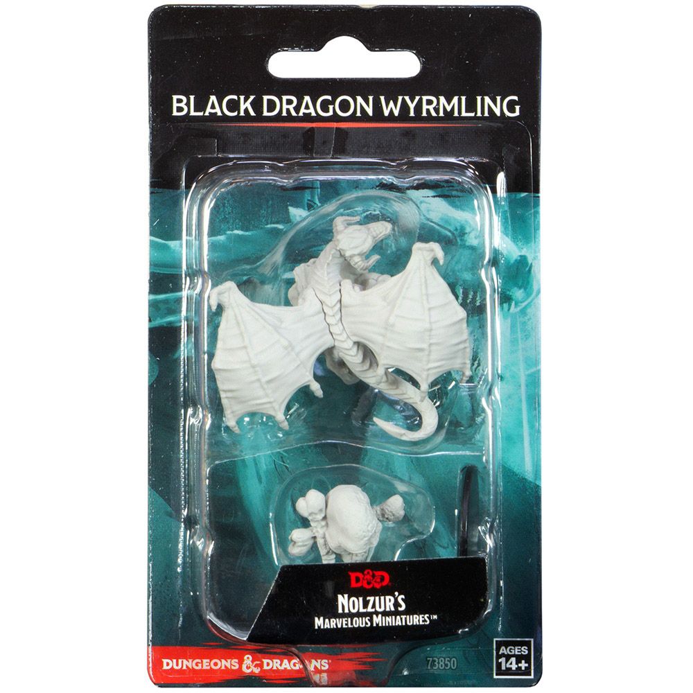 Миниатюра WizKids Wizkids. D&D. Black Dragon Wyrmling 73850 - фото 1
