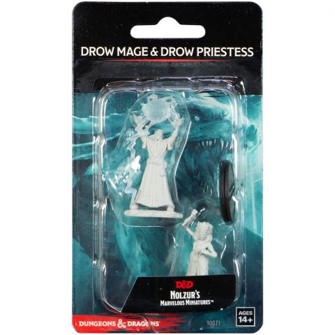 D&D Nolzur's Marvelous Miniatures: Drow Mage and Drow Priestess