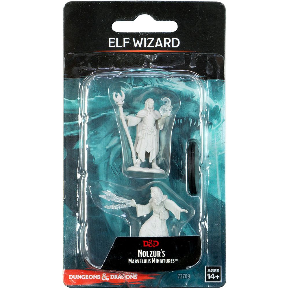 

Миниатюра WizKids, D&D Nolzur's Marvelous Miniatures: Elf Wizard (мужчина, лунный)