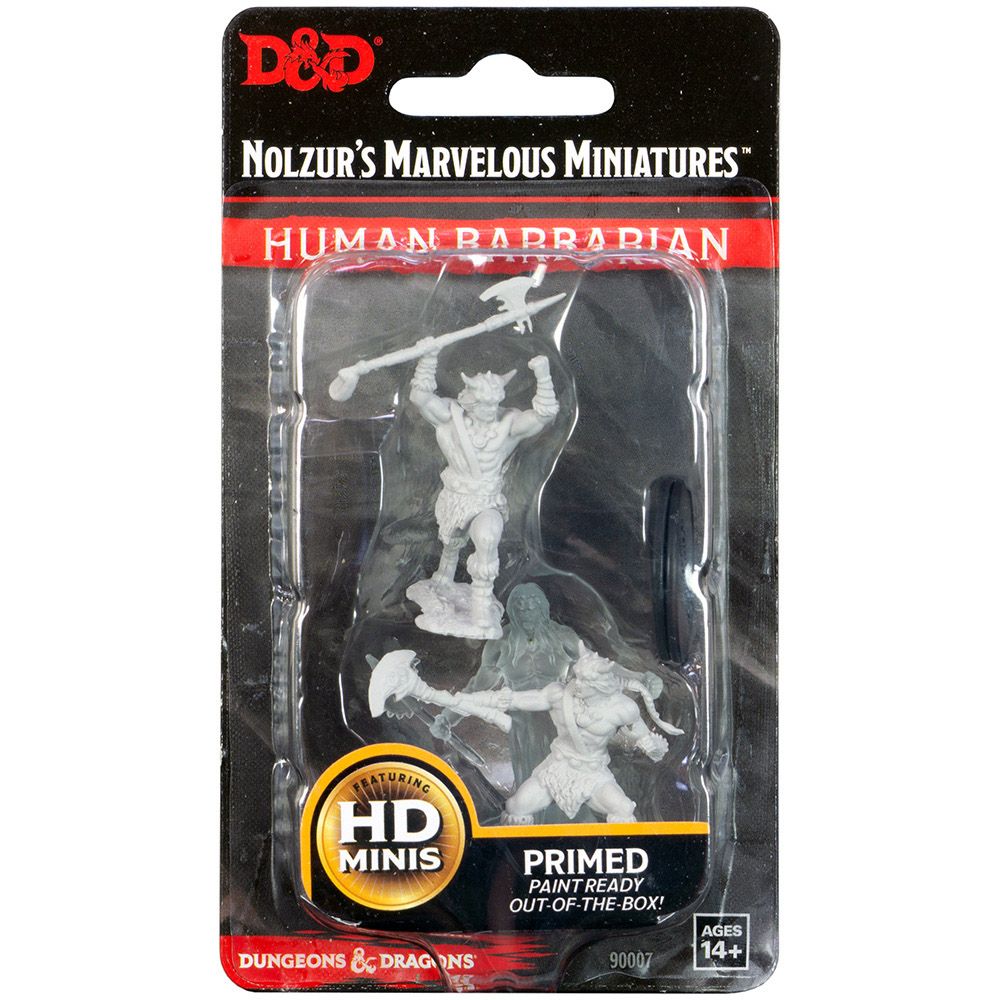 

Миниатюра WizKids, D&D Nolzur's Marvelous Miniatures: Human Barbarian (мужчина, с боевым топором)