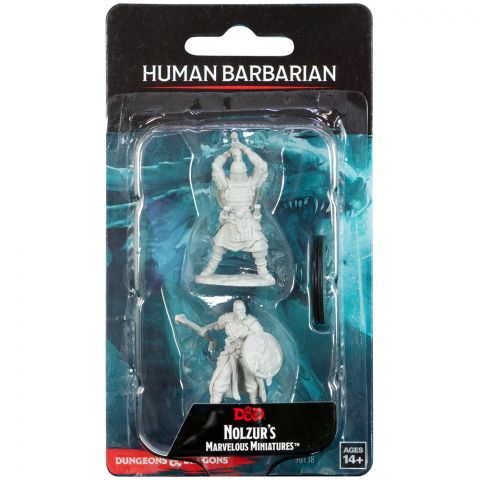 D&D Nolzur's Marvelous Miniatures: Human Barbarian (мужчина, с топором и булавой)