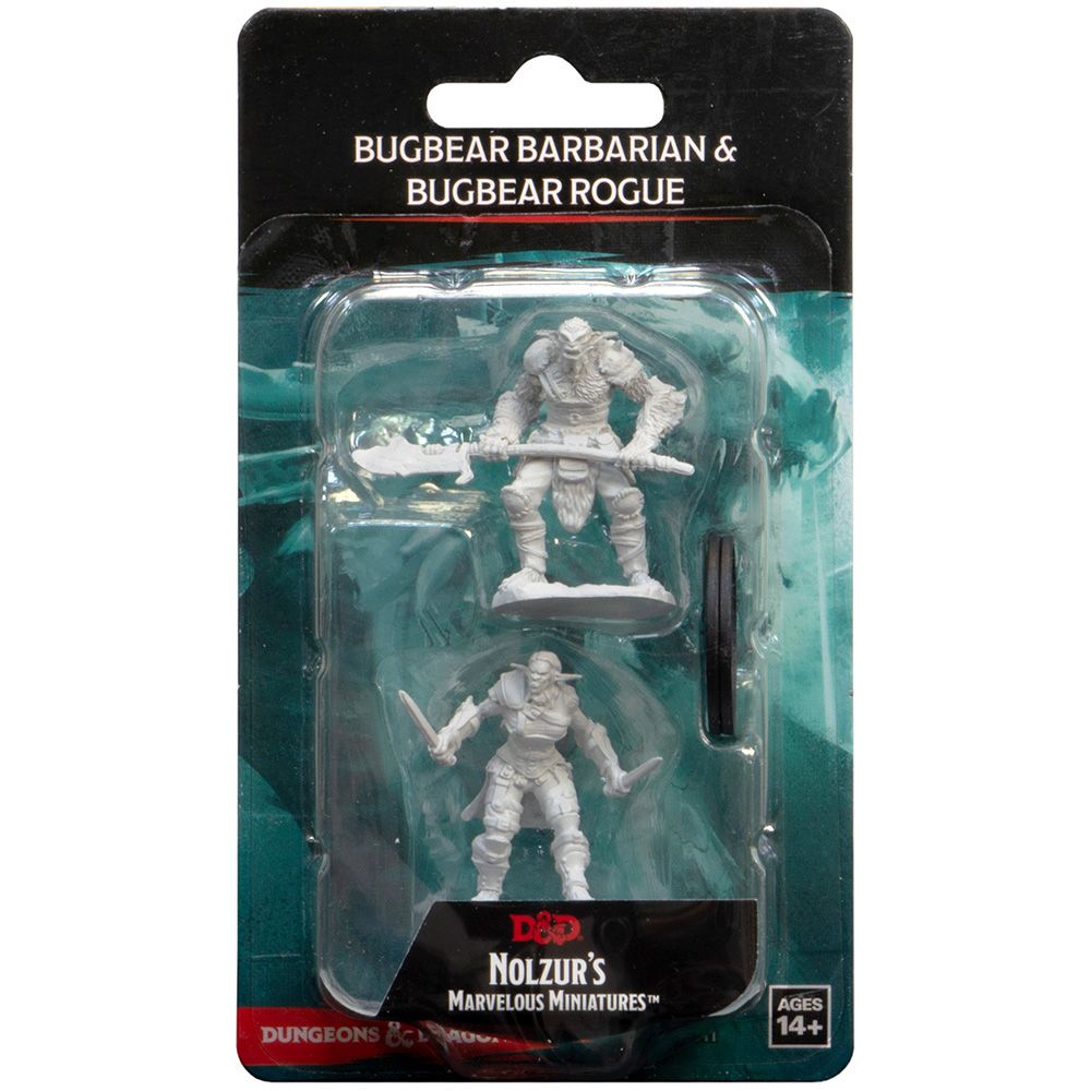 Миниатюра WizKids D&D Nolzur's Marvelous Miniatures: Bugbear Barbarian and Bugbear Rogue 90311