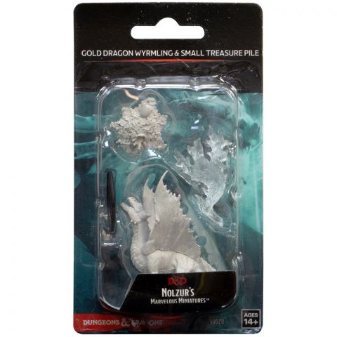 D&D Nolzur's Marvelous Miniatures: Gold Dragon Wyrmling and Small Treasure Pile