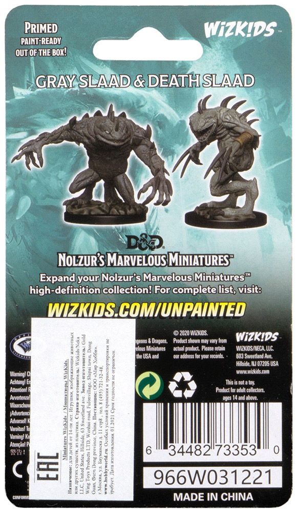 Миниатюра WizKids D&D Nolzur's Marvelous Miniatures: Gray Slaad and Death Slaad 73353 - фото 2