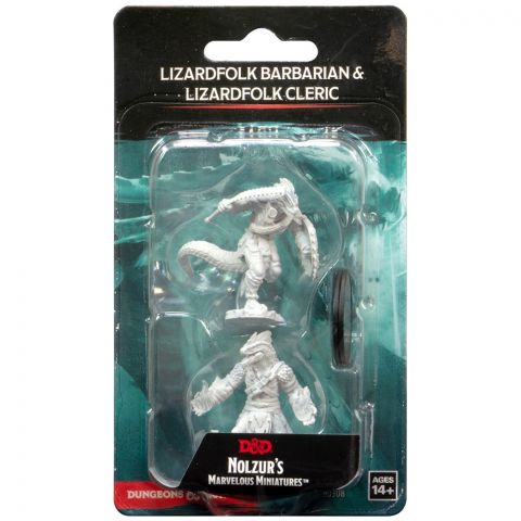 D&D Nolzur's Marvelous Miniatures: Lizardfolk Barbarian and Lizardfolk Cleric