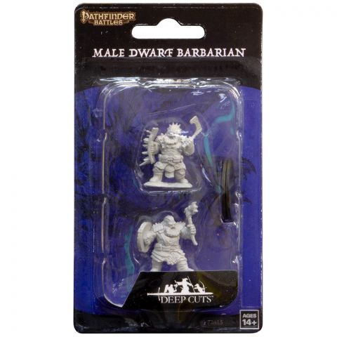 Pathfinder Battles Deep Cuts: Male Dwarf Barbarian