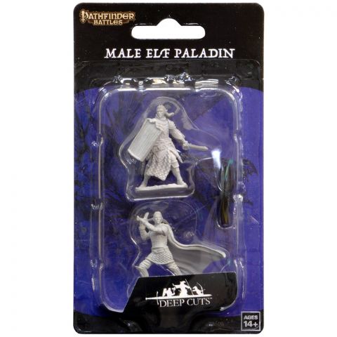 Pathfinder Battles Deep Cuts: Male Elf Paladin