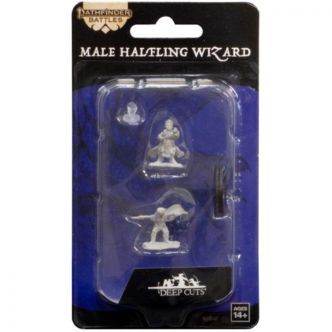 Pathfinder Battles Deep Cuts: Male Halfling Wizard