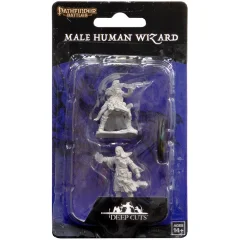 Pathfinder Battles Deep Cuts: Male Human Wizard