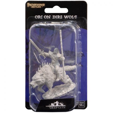 Pathfinder Battles Deep Cuts: Orc on Dire Wolf