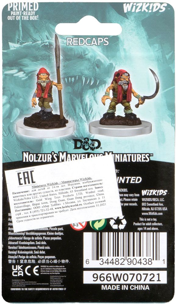 Миниатюра WizKids D&D Nolzur's Marvelous Неокрашенные Миниатюры: Красные колпаки 90438 - фото 2