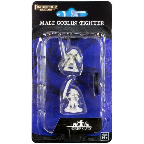 Pathfinder Battles Deep Cuts: Male Goblin Fighter