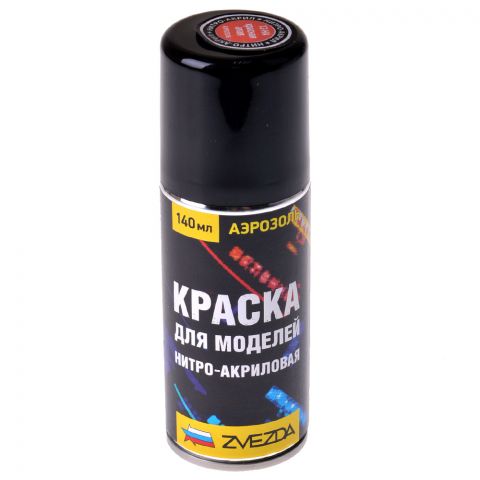 Аэрозольная нитро-акриловая краска Zvezda: красная алая