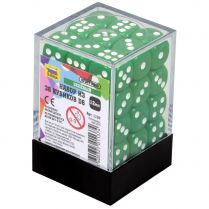 Набор из 36 кубиков D6, 12 мм, зелёный