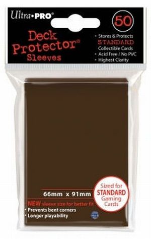 Протекторы Ultra-Pro (50 шт., 66x91 мм): коричневые