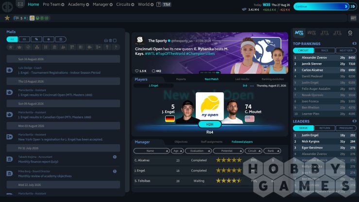 Tennis Manager 26 (для PC, Mac/Steam) фото 10