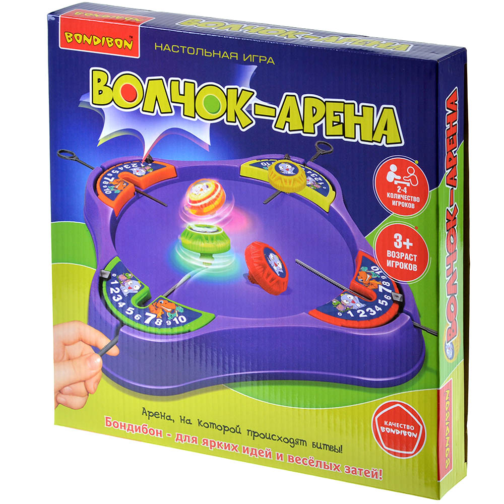 Bondibon Игра настольная Волчок-арена