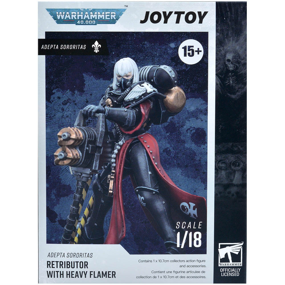 Фигурка JOYTOY Warhammer 40K Adepta Sororitas Retributor with Heavy Flamer 1:18