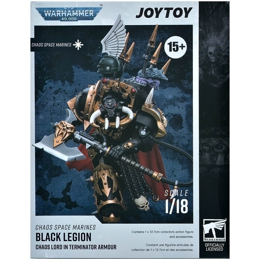 Фигурка JoyToy. Warhammer 40,000: Black Legion Chaos Lord in Terminator  Armour