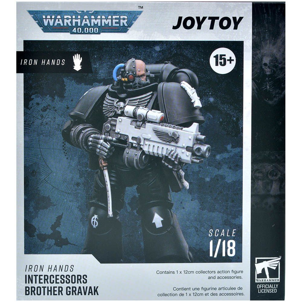 Фигурка JoyToy. Warhammer 40,000: Iron Hands Intercessors. Brother Gravak