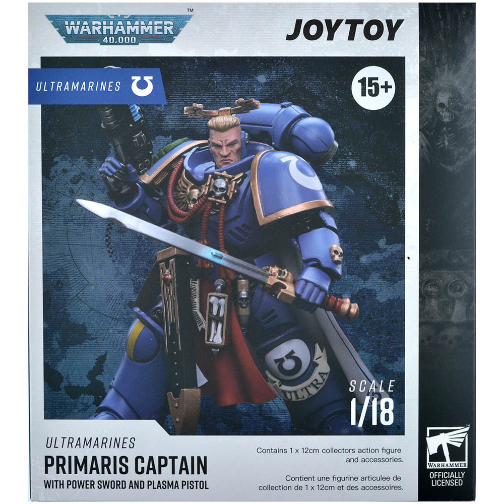 Фигурка JoyToy. Warhammer 40,000: Primaris Captain with Power Sword and  Plasma Pistol