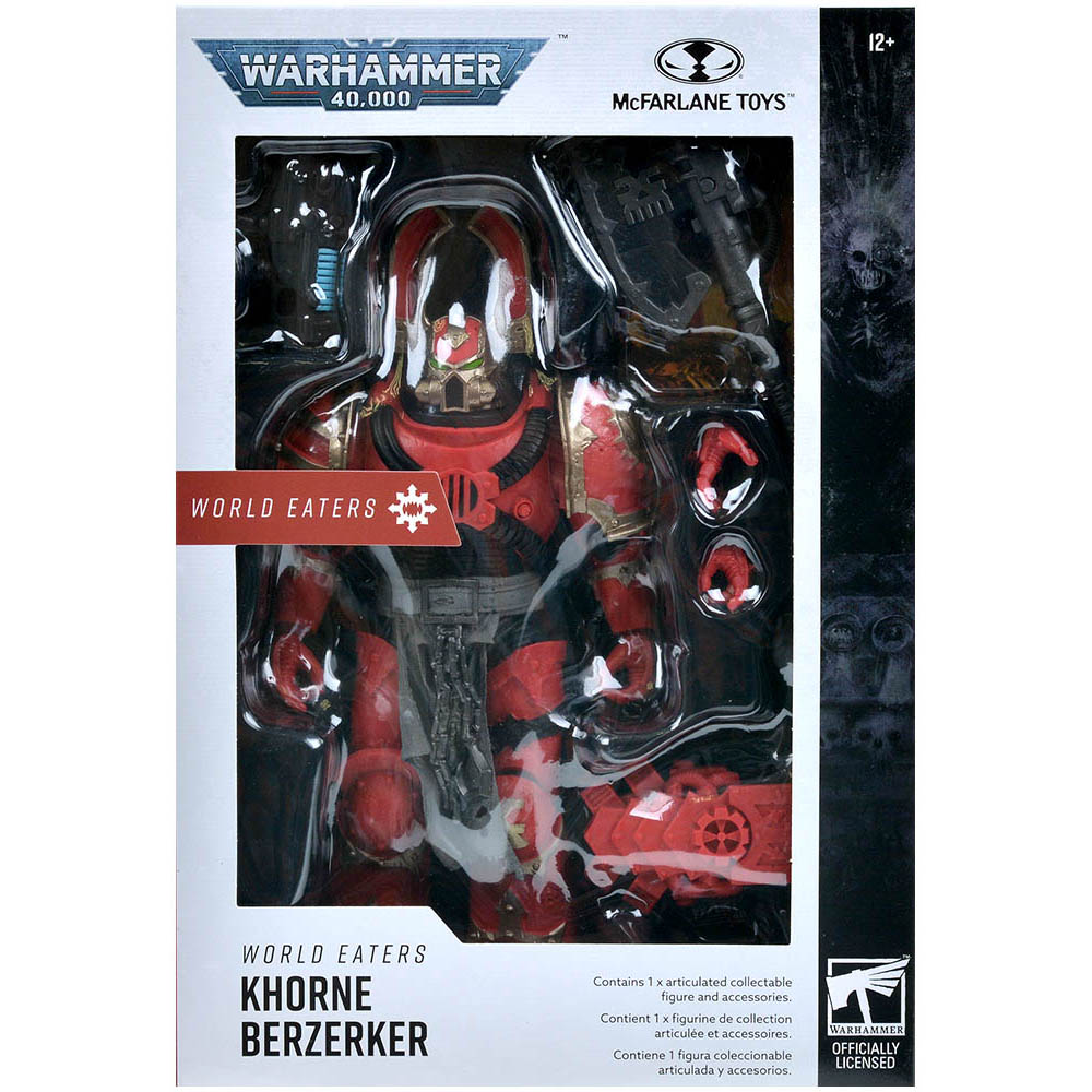 JoyToy Warhammer 40K - Action Figure World Eaters Khorne Berzerker, Scala 1:18, 12,6 Cm, Con Armi E Jetpack