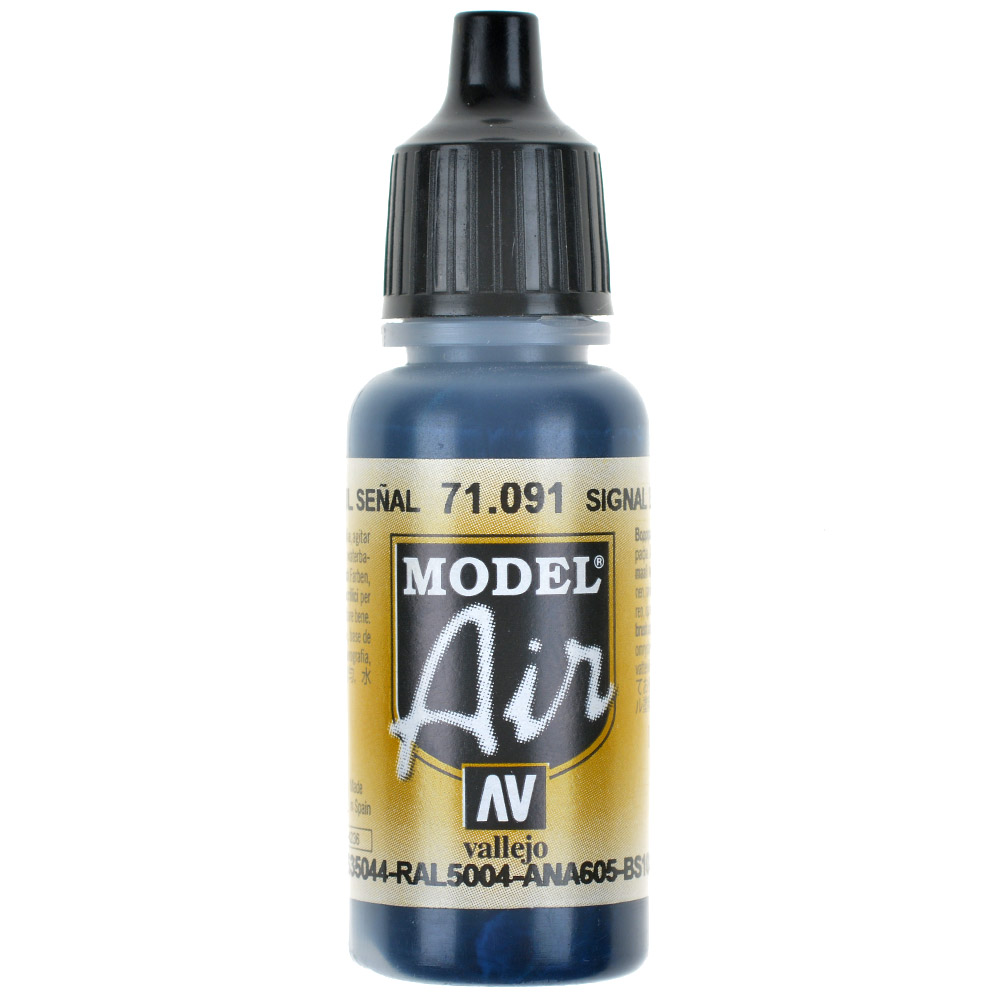 Vallejo Model Air Farbe – Signal Blue, 17 Ml, Acryl Auf Wasserbasis, Für Airbrush & Pinsel