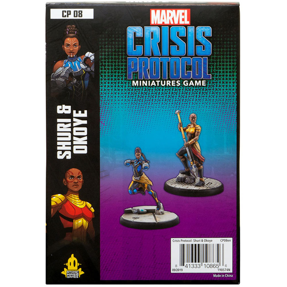 Atomic Mass Games – Marvel Crisis Protocol: Character Pack Shuri & Okoye – Espansione Gioco Di Miniature - 2