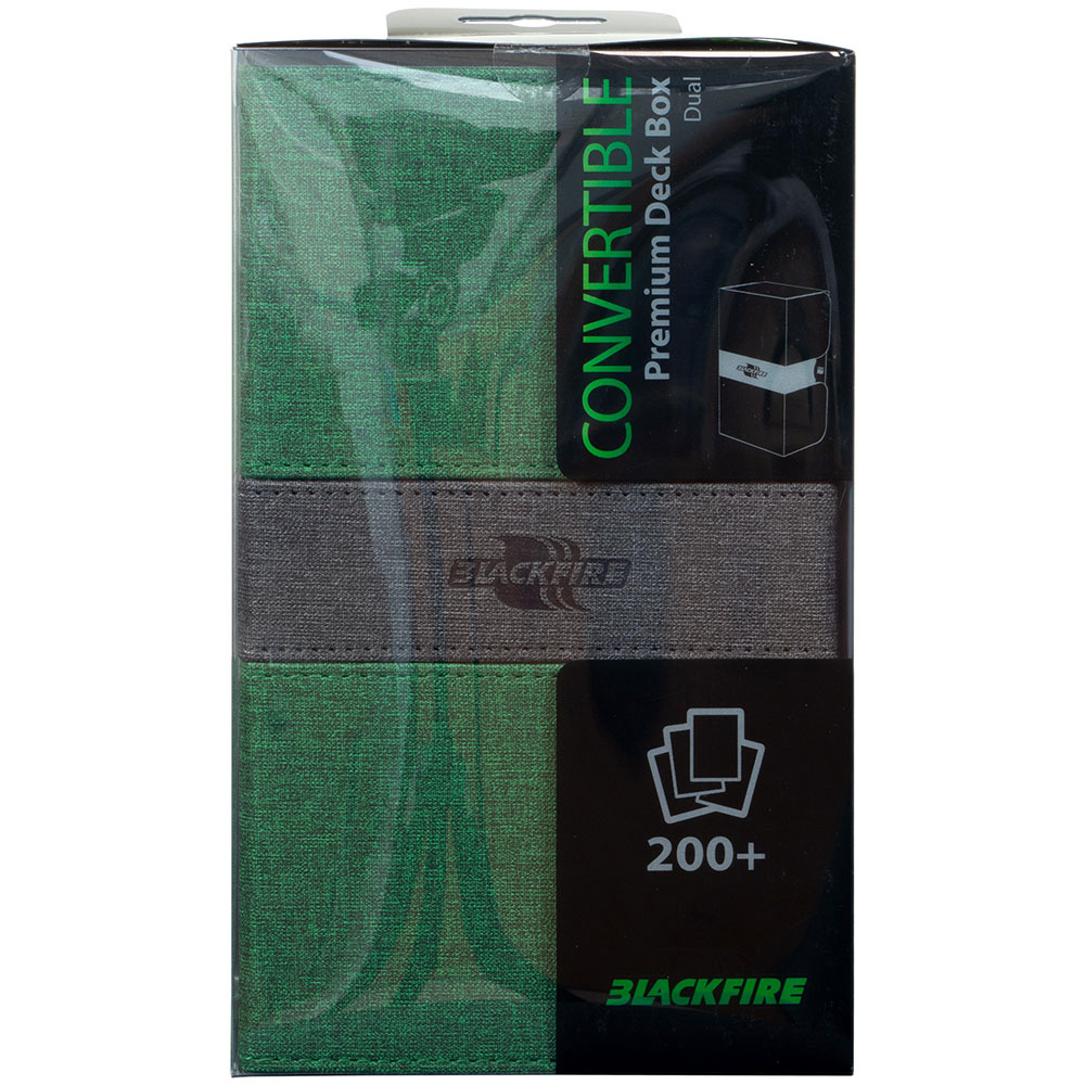Коробочка для карт Blackfire Convertible Premium Deck Box Dual Standard (зелёная, 90мм, 200