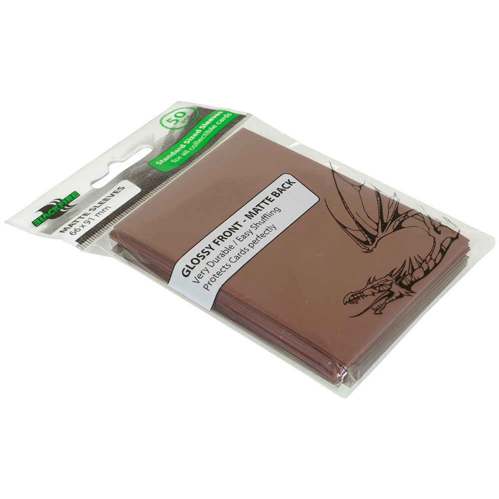 Протекторы Blackfire Matte Sleeves коричневые (50 шт., 66x91 мм