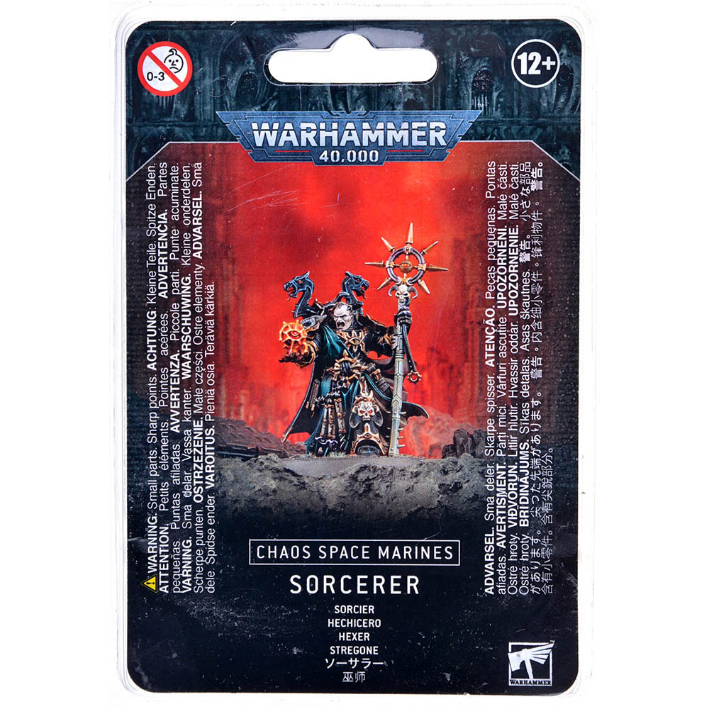 Warhammer 40K Chaos Space Marines Sorcerer - Unassembled & Unpainted Miniature - Brand New!