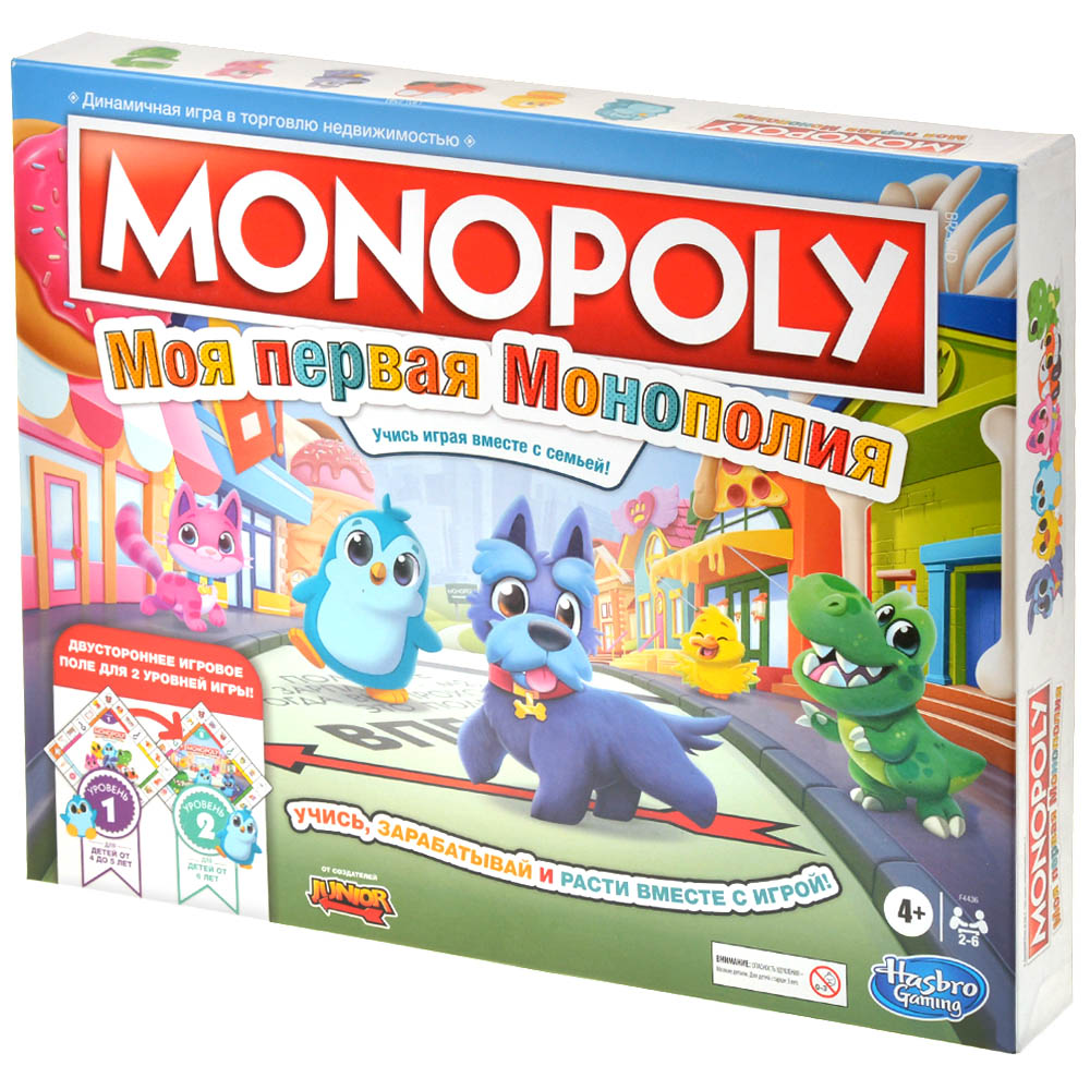 Hasbro Games Игра настольная Монополия Джуниор 2в1