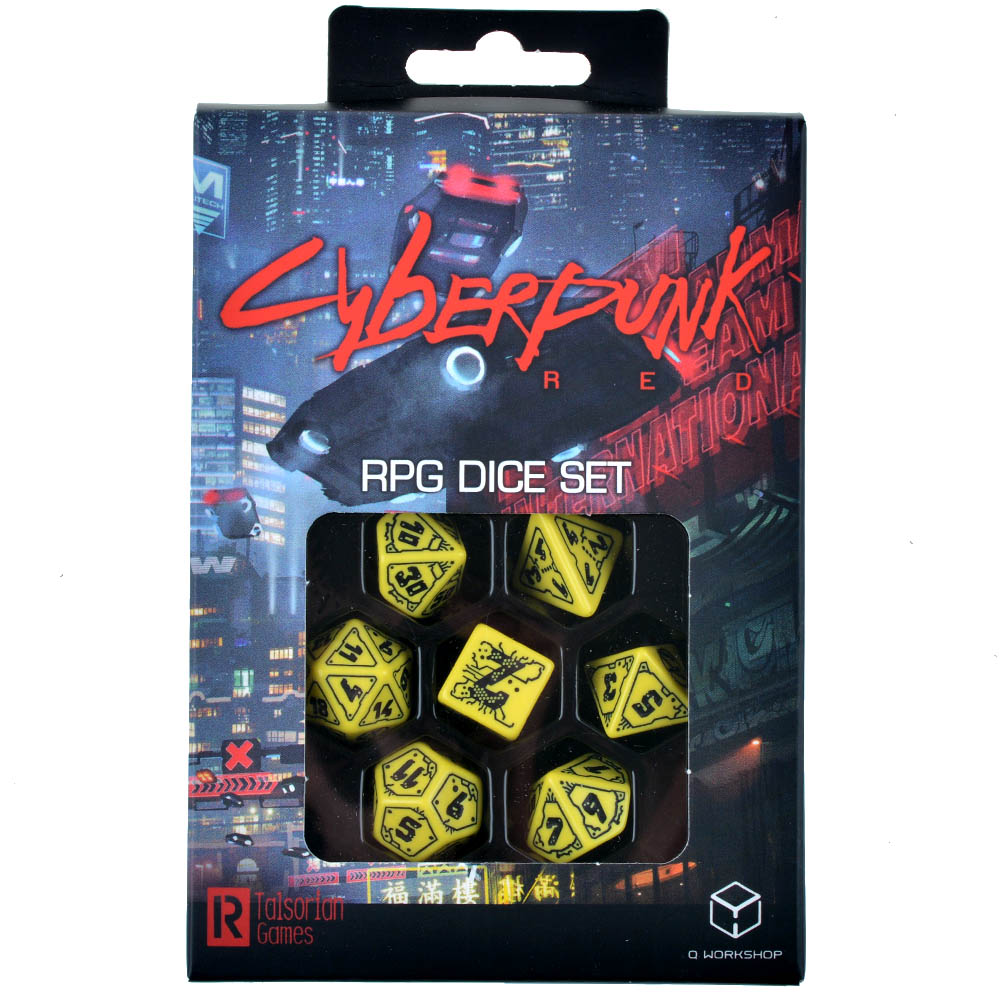 Набор кубиков Cyberpunk Red RPG Dice Set: Danger Zone, 7 шт. | Hobby Games