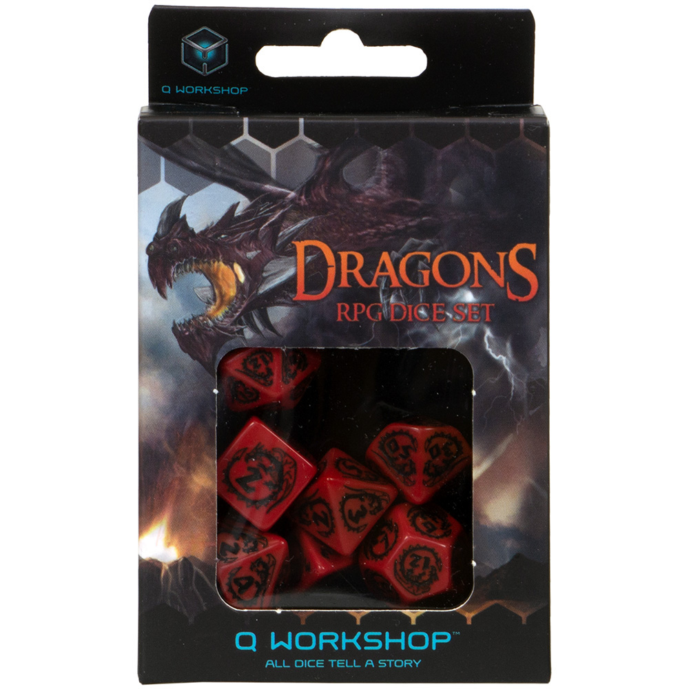 Набор кубиков Dragons, 7 шт., Red/Black | Купить настольную игру в  магазинах Hobby Games