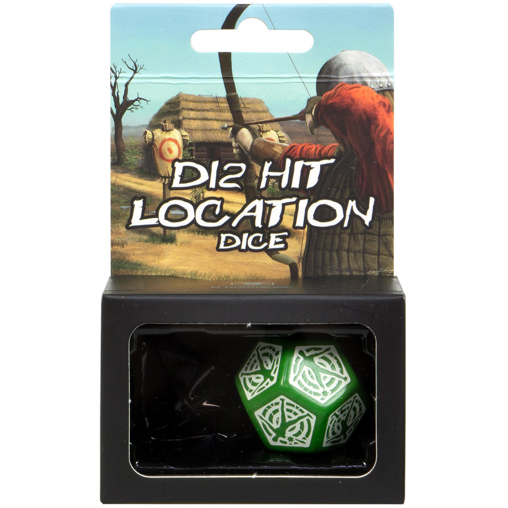 Купить Игральный кубик D12 Hit Location, Green/White в магазине Hobby Games