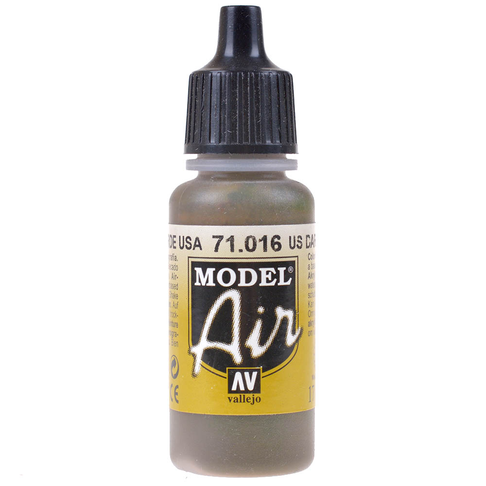 Peinture Aérographe Vallejo Model Air - Olive Moyenne VAL092, 17ml, Pour Maquettisme Et Modélisme