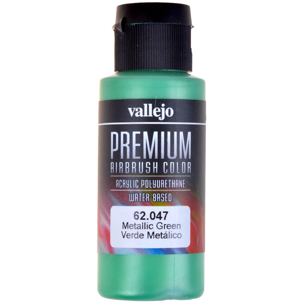 Краска Vallejo Premium Airbrush Color Metallic Green 62.047 (60 мл